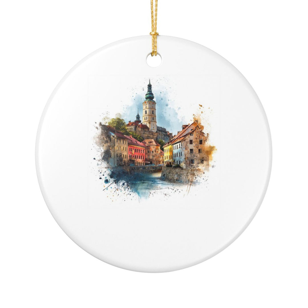 Cesky Krumlov Czech Republic Ornament: Unique Cesky Krumlov Souvenir, Cesky Krumlov Czech Republic Xmas Decor, and Authentic Cesky Krumlov Gift