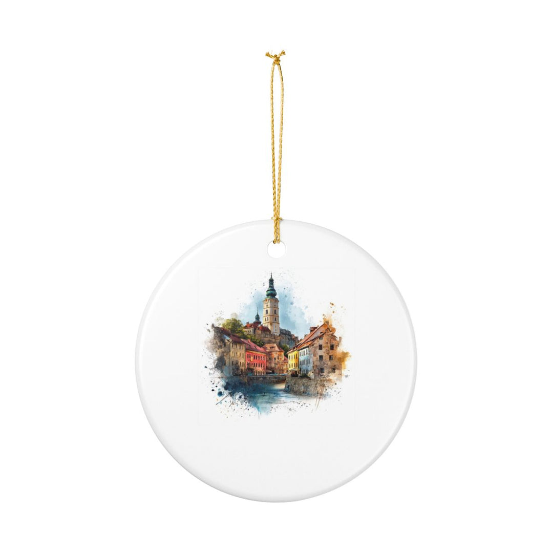 Cesky Krumlov Czech Republic Ornament: Unique Cesky Krumlov Souvenir, Cesky Krumlov Czech Republic Xmas Decor, and Authentic Cesky Krumlov Gift