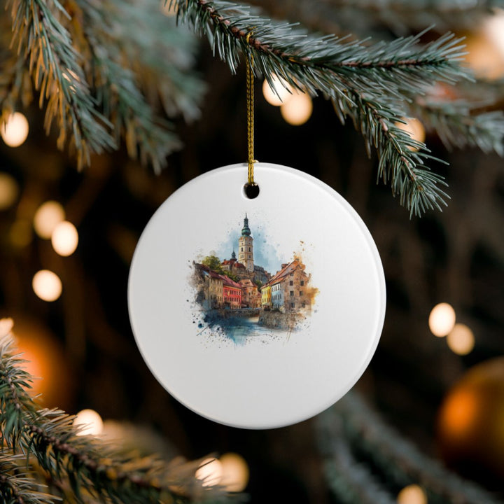 Cesky Krumlov Czech Republic Ornament: Unique Cesky Krumlov Souvenir, Cesky Krumlov Czech Republic Xmas Decor, and Authentic Cesky Krumlov Gift