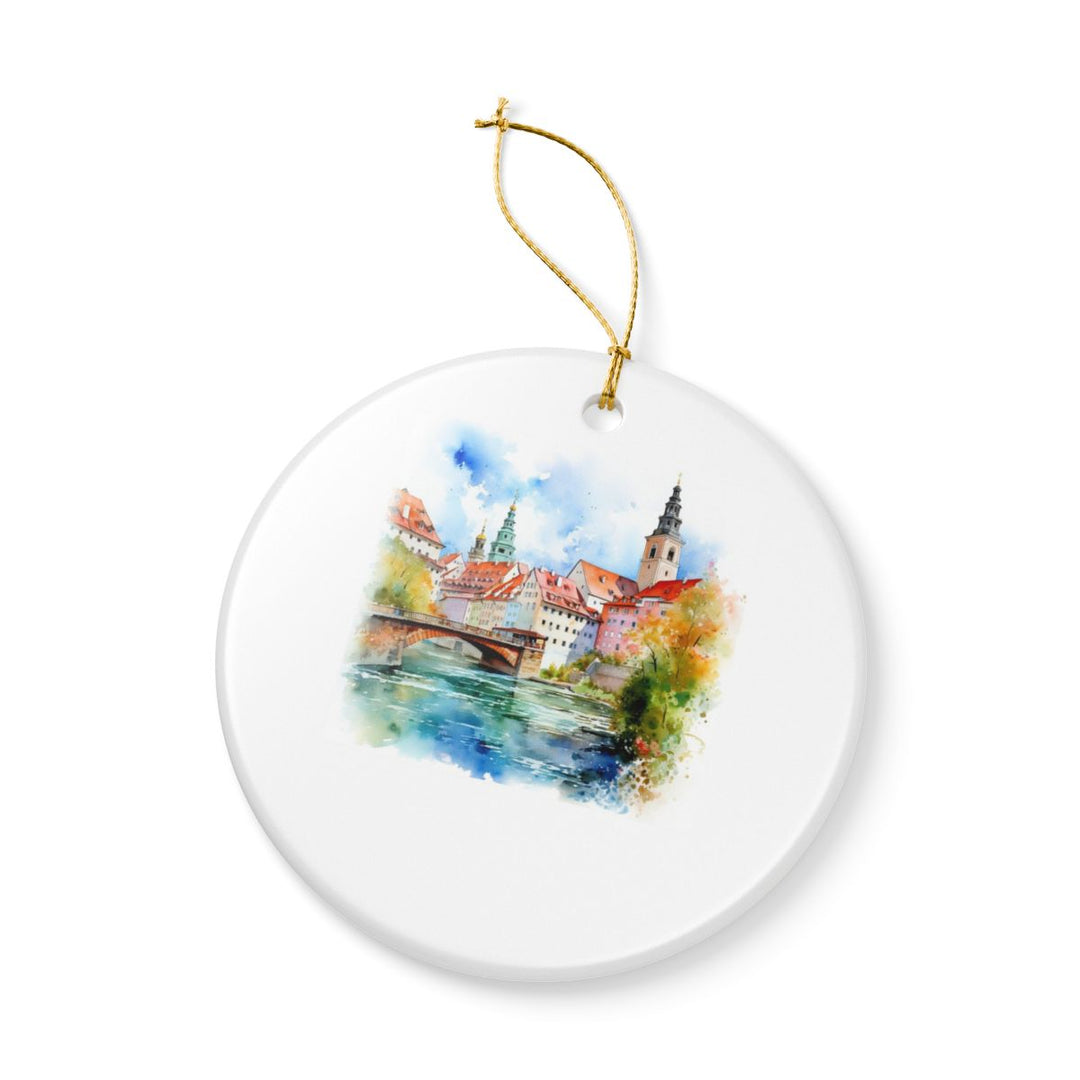 Cesky Krumlov Czech Republic Ornament: Unique Cesky Krumlov Souvenir, Cesky Krumlov Czech Republic Xmas Decor, and Authentic Cesky Krumlov Gift