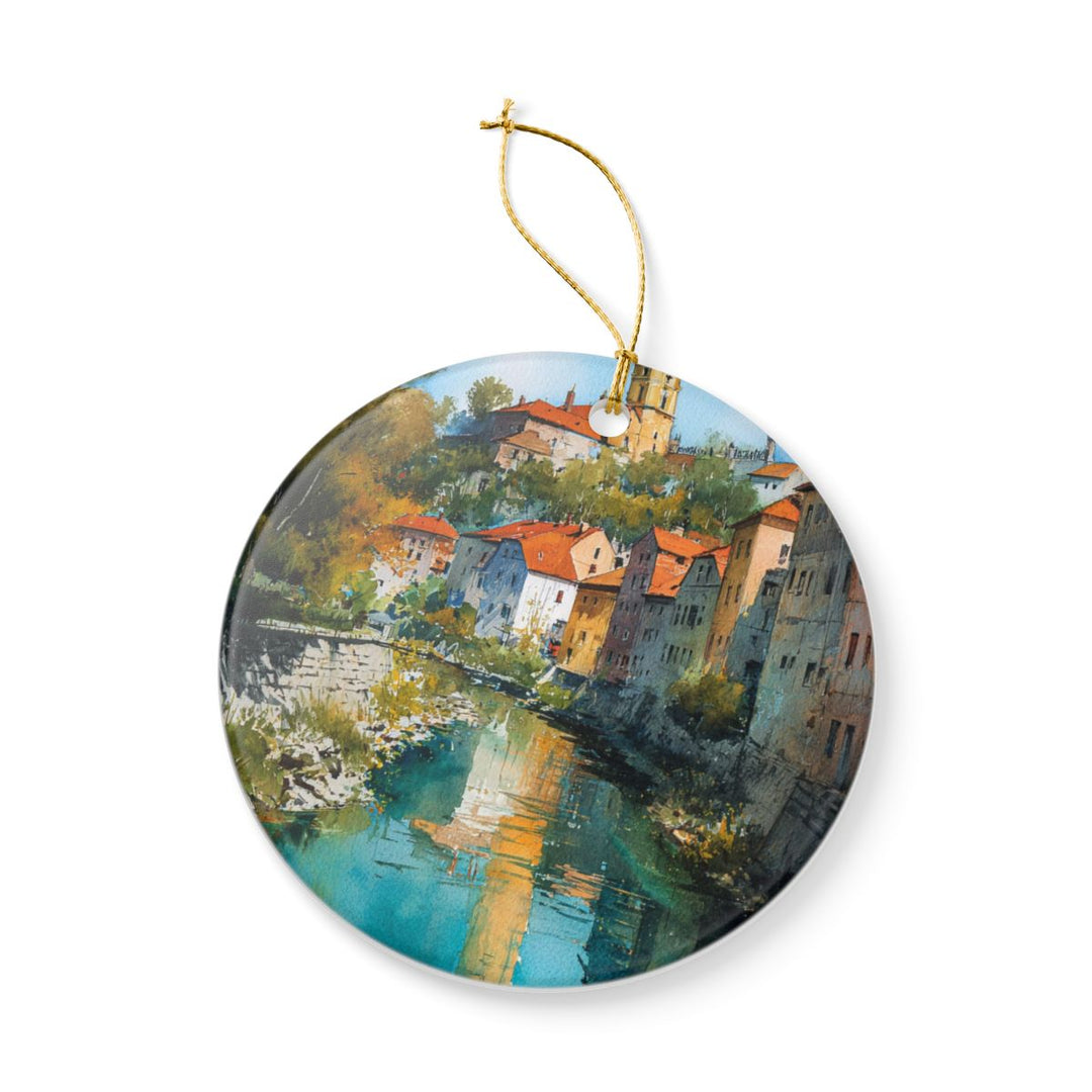 Cesky Krumlov Czech Republic Ornament: Unique Cesky Krumlov Souvenir, Cesky Krumlov Czech Republic Xmas Decor, and Authentic Cesky Krumlov Gift