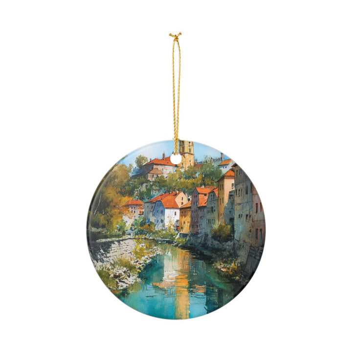 Cesky Krumlov Czech Republic Ornament: Unique Cesky Krumlov Souvenir, Cesky Krumlov Czech Republic Xmas Decor, and Authentic Cesky Krumlov Gift