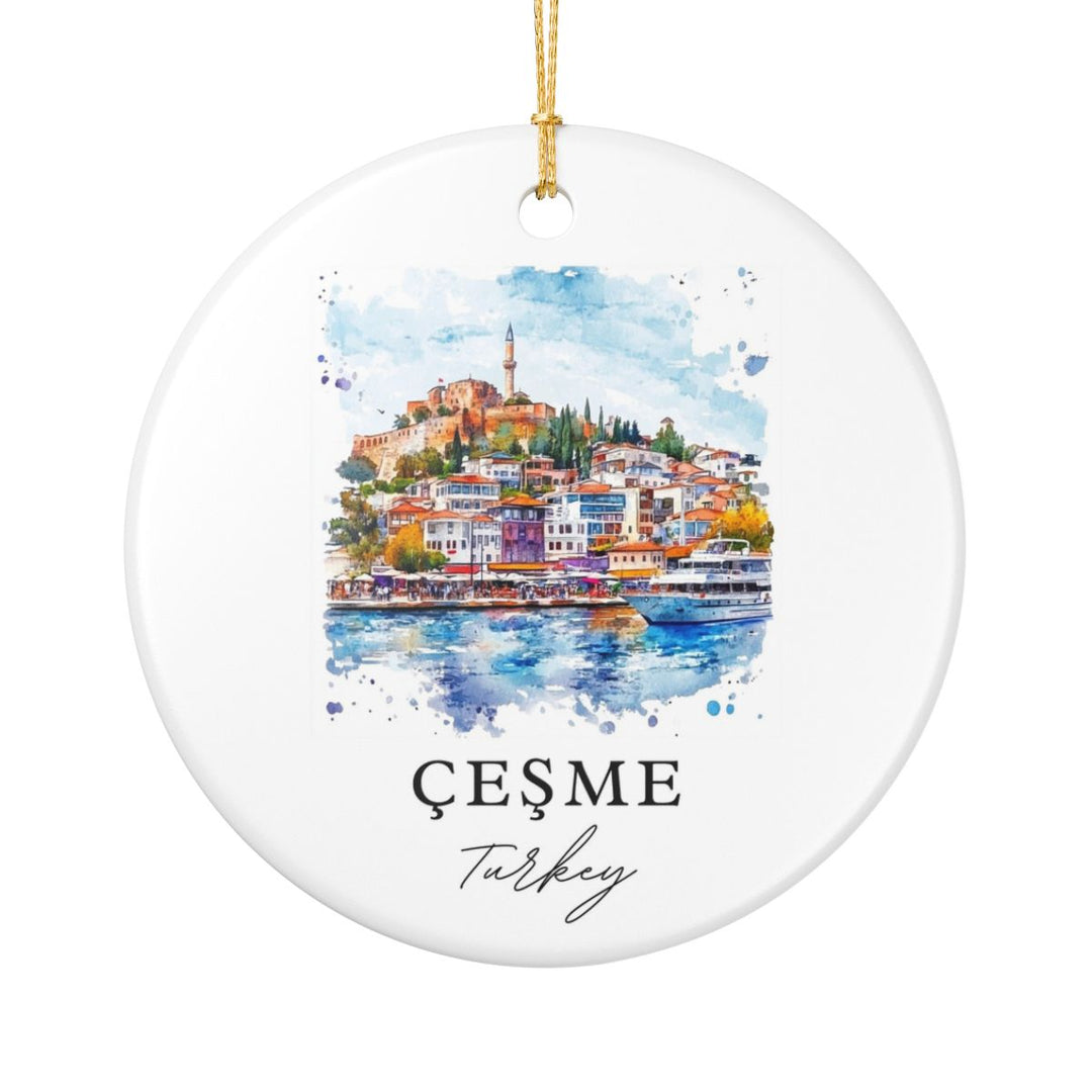 Cesme Turkey Ornament: Unique Cesme Souvenir, Cesme Turkey Xmas Decor, and Authentic Cesme Gift