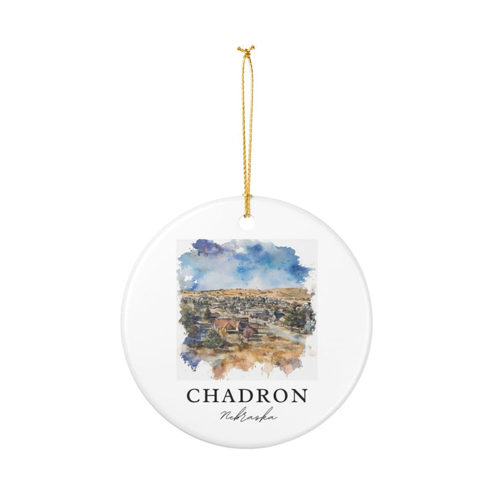 Chadron Nebraska USA Ornament: Unique Chadron Souvenir, Chadron Nebraska Xmas Decor, and Authentic Chadron Gift