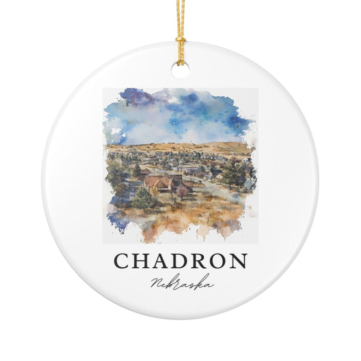 Chadron Nebraska USA Ornament: Unique Chadron Souvenir, Chadron Nebraska Xmas Decor, and Authentic Chadron Gift