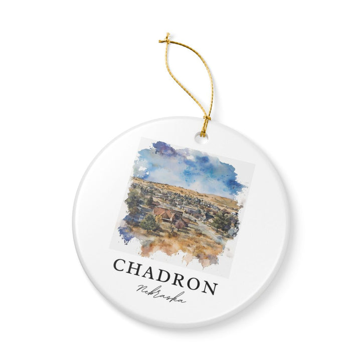 Chadron Nebraska USA Ornament: Unique Chadron Souvenir, Chadron Nebraska Xmas Decor, and Authentic Chadron Gift