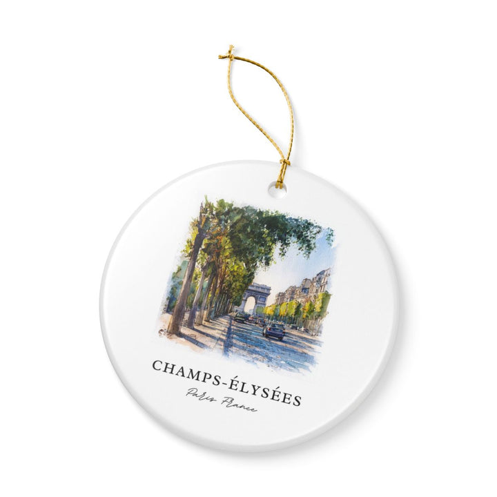 Champs-elysees Ornament: Unique Champs-elysees Souvenir, Champs-elysees Xmas Decor, and Authentic Champs-elysees Gift