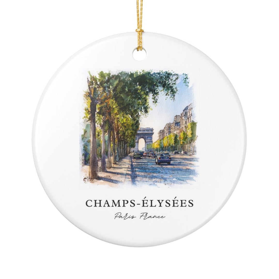 Champs-elysees Ornament: Unique Champs-elysees Souvenir, Champs-elysees Xmas Decor, and Authentic Champs-elysees Gift