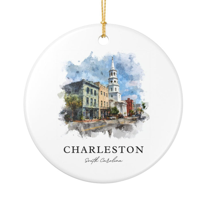 Charleston South Carolina Ornament: Unique Charleston Souvenir, Charleston South Carolina Xmas Decor, and Authentic Charleston Gift