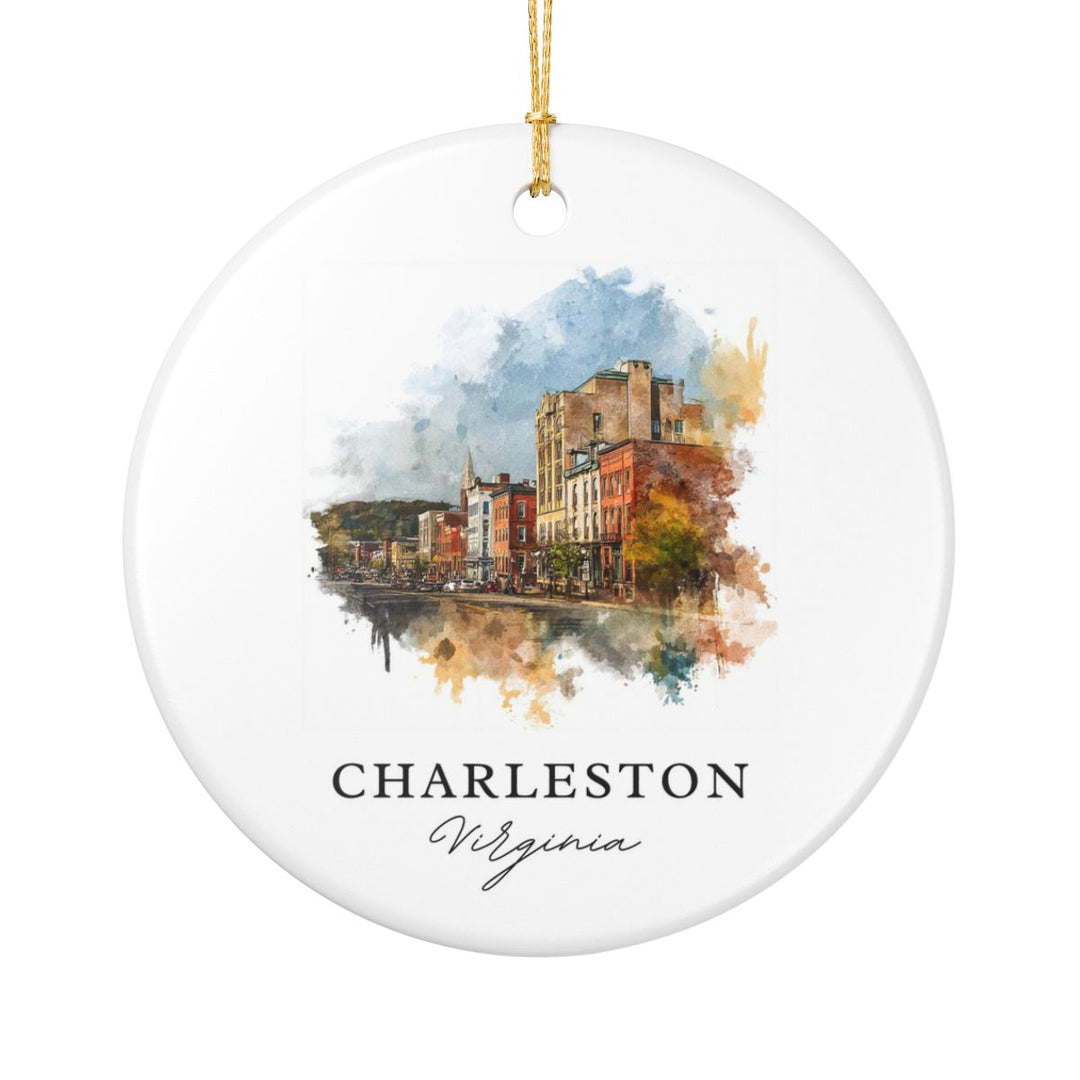 Charleston West Virginia Ornament: Unique Charleston Souvenir, Charleston West Virginia Xmas Decor, and Authentic Charleston Gift