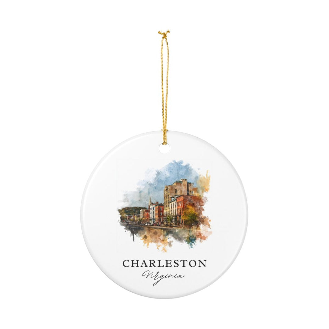 Charleston West Virginia Ornament: Unique Charleston Souvenir, Charleston West Virginia Xmas Decor, and Authentic Charleston Gift
