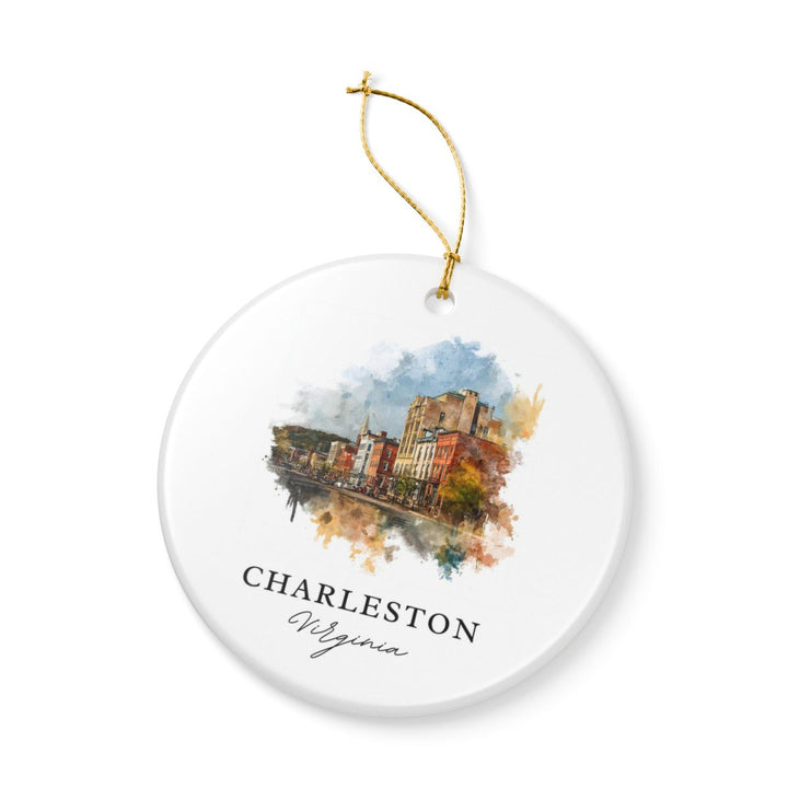 Charleston West Virginia Ornament: Unique Charleston Souvenir, Charleston West Virginia Xmas Decor, and Authentic Charleston Gift