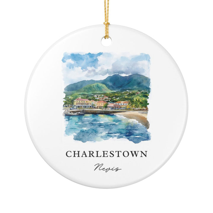 Charlestown Nevis Ornament: Unique Charlestown Nevis Souvenir, Charlestown Nevis Xmas Decor, and Authentic Charlestown Nevis Gift