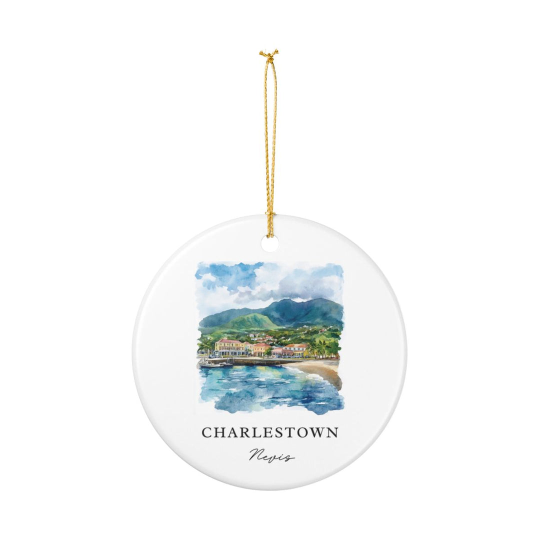 Charlestown Nevis Ornament: Unique Charlestown Nevis Souvenir, Charlestown Nevis Xmas Decor, and Authentic Charlestown Nevis Gift