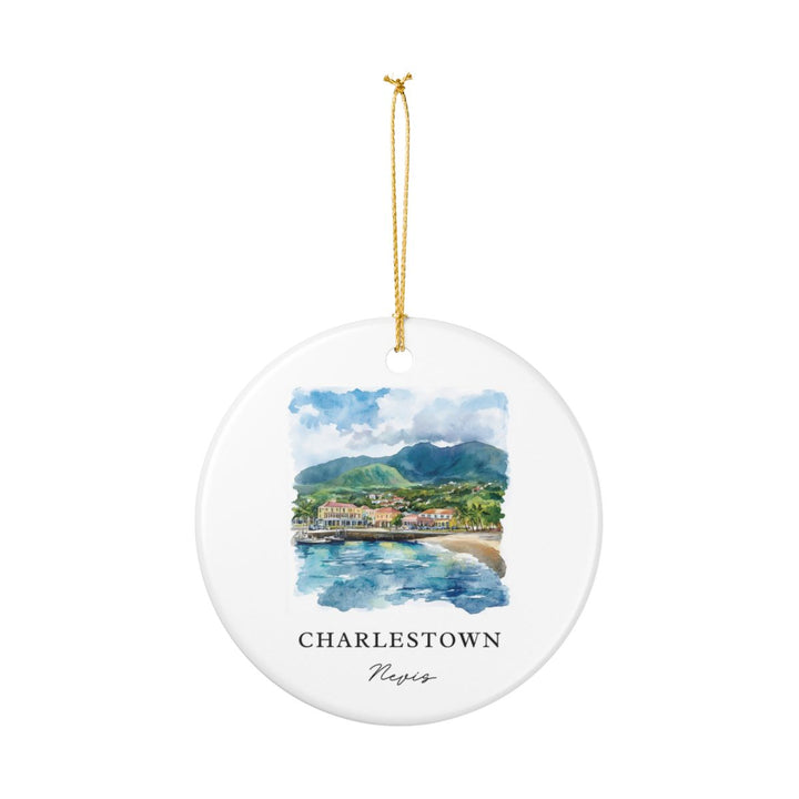 Charlestown Nevis Ornament: Unique Charlestown Nevis Souvenir, Charlestown Nevis Xmas Decor, and Authentic Charlestown Nevis Gift