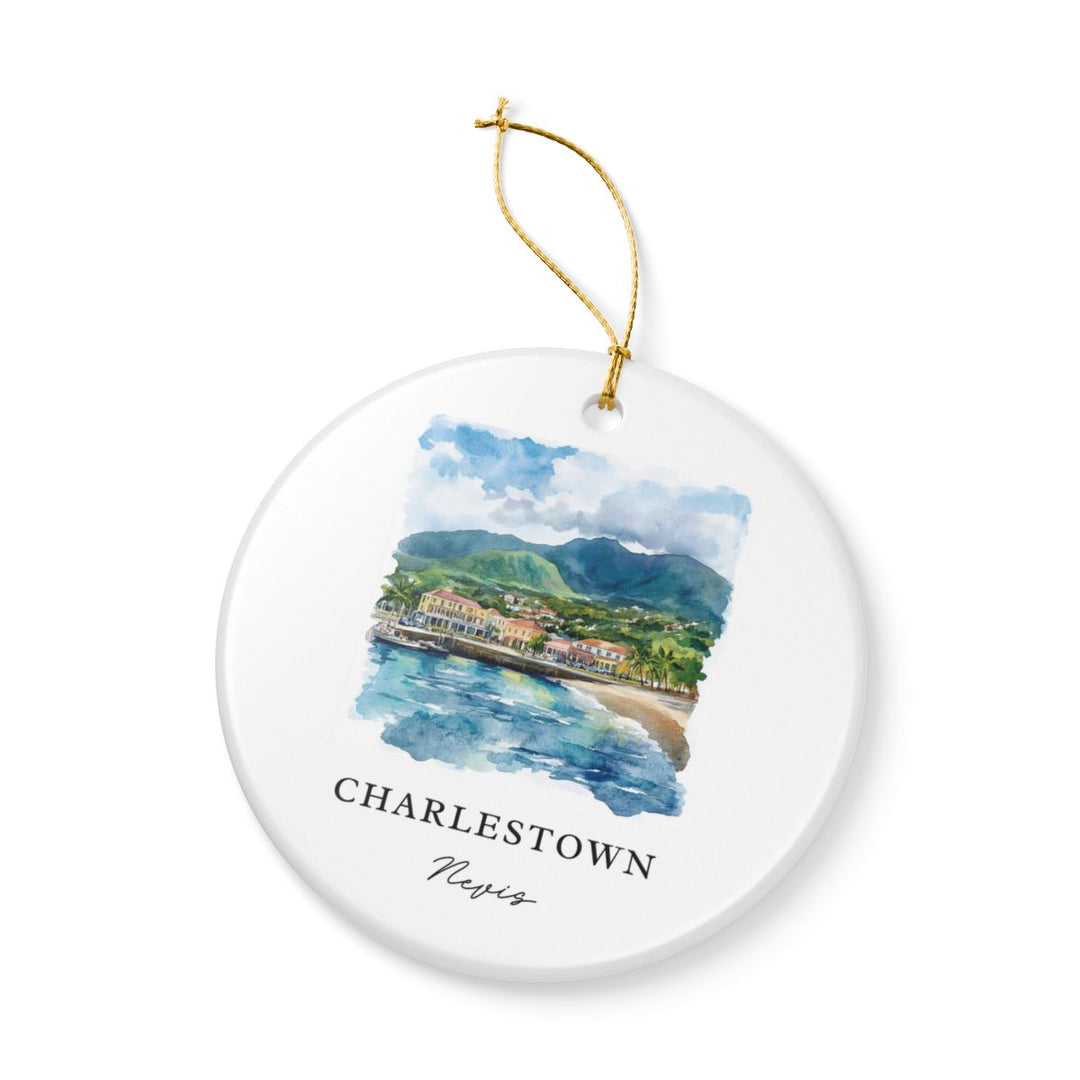 Charlestown Nevis Ornament: Unique Charlestown Nevis Souvenir, Charlestown Nevis Xmas Decor, and Authentic Charlestown Nevis Gift