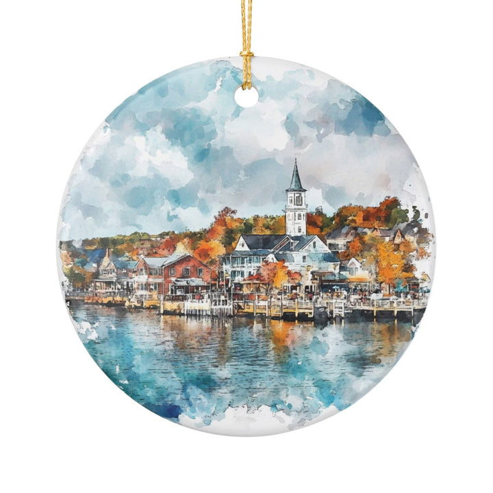 Charlevoix Michigan Ornament: Unique Charlevoix Souvenir, Charlevoix Michigan Xmas Decor, and Authentic Charlevoix Gift