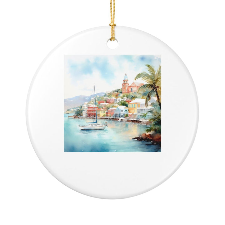 Charlotte Amalie U.s. Virgin Islands Ornament: Unique Charlotte Amalie Souvenir, Charlotte Amalie U.s. Virgin Islands Xmas Decor, and Authentic Charlotte Amalie Gift