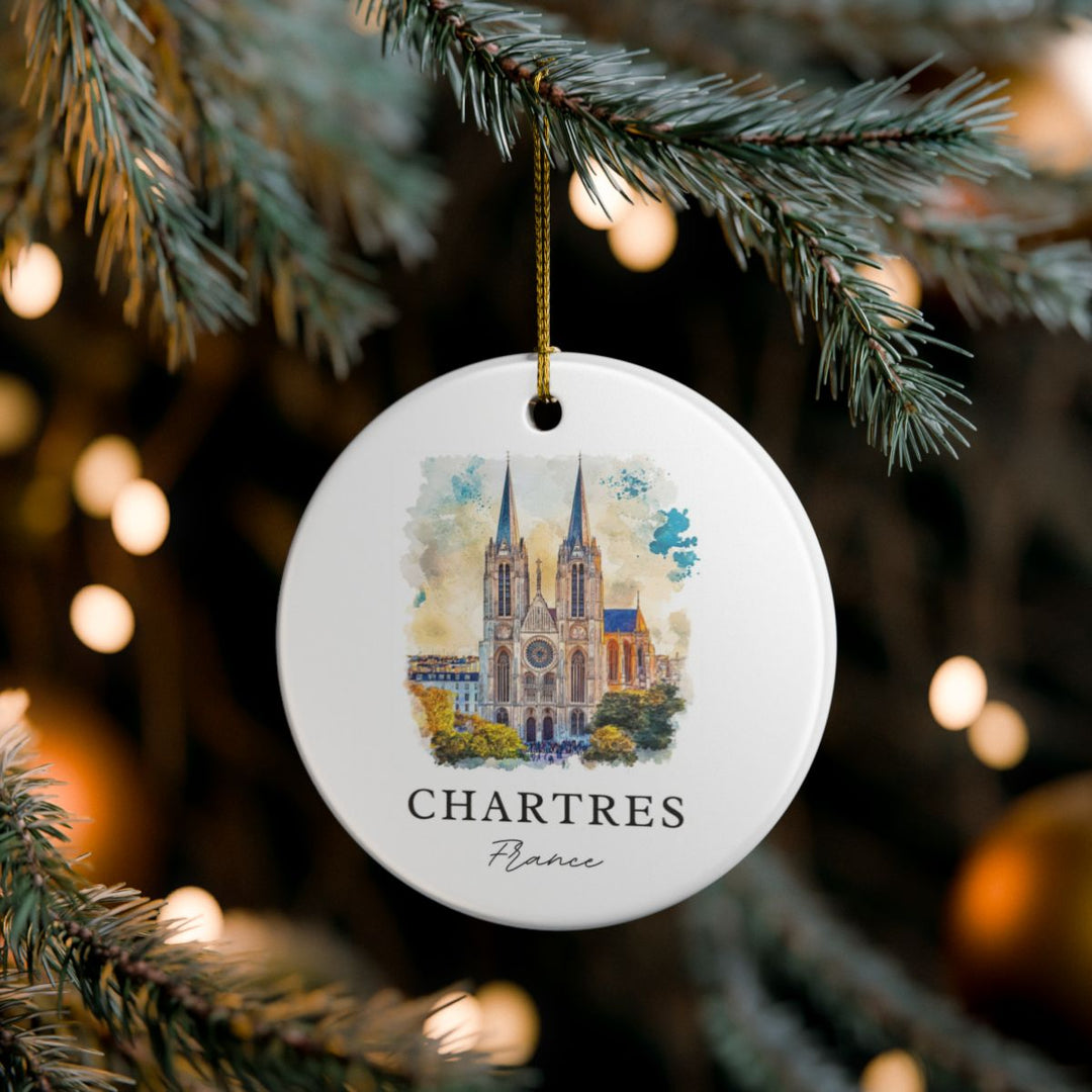 Chartres Ornament: Unique Chartres Souvenir, Chartres Xmas Decor, and Authentic Chartres Gift