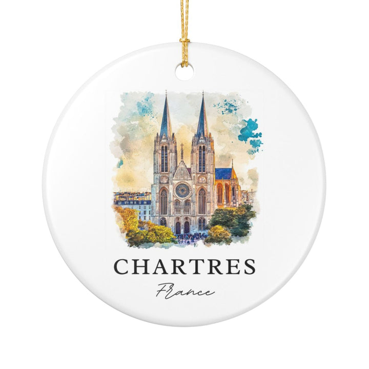 Chartres Ornament: Unique Chartres Souvenir, Chartres Xmas Decor, and Authentic Chartres Gift