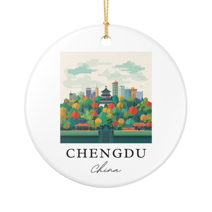 Chengdu China Ornament: Unique Chengdu Souvenir, Chengdu China Xmas Decor, and Authentic Chengdu Gift
