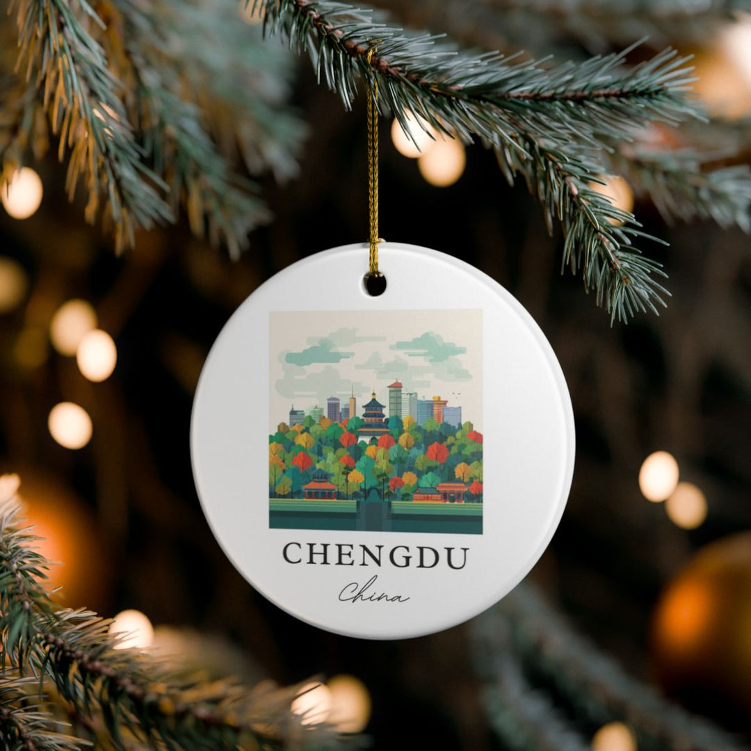 Chengdu China Ornament: Unique Chengdu Souvenir, Chengdu China Xmas Decor, and Authentic Chengdu Gift
