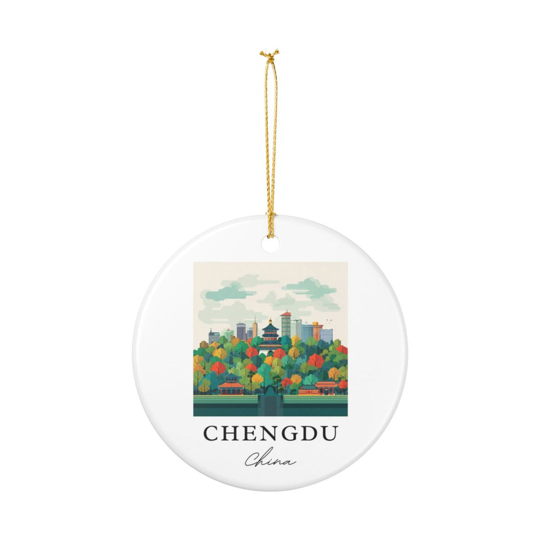 Chengdu China Ornament: Unique Chengdu Souvenir, Chengdu China Xmas Decor, and Authentic Chengdu Gift