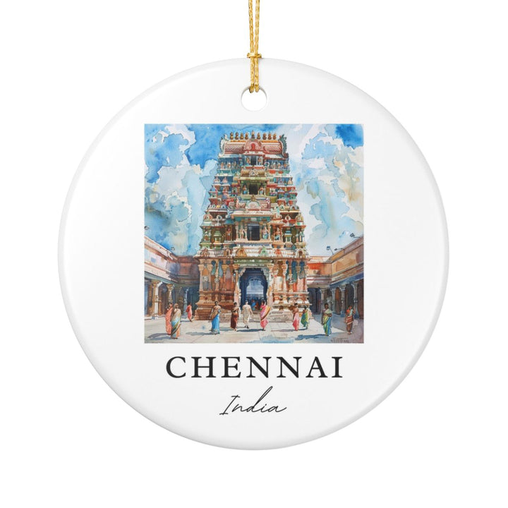 Chennai India Ornament: Unique Chennai Souvenir, Chennai India Xmas Decor, and Authentic Chennai Gift