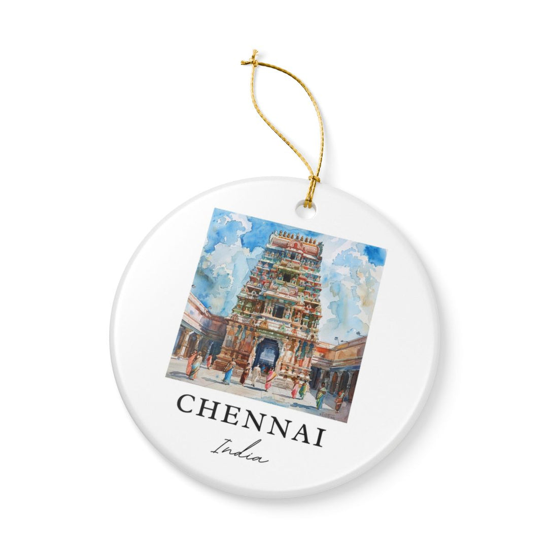 Chennai India Ornament: Unique Chennai Souvenir, Chennai India Xmas Decor, and Authentic Chennai Gift