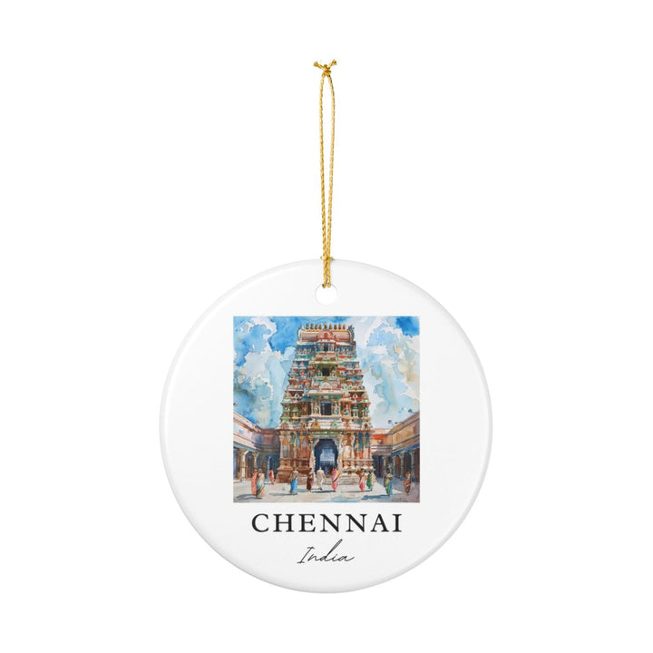 Chennai India Ornament: Unique Chennai Souvenir, Chennai India Xmas Decor, and Authentic Chennai Gift