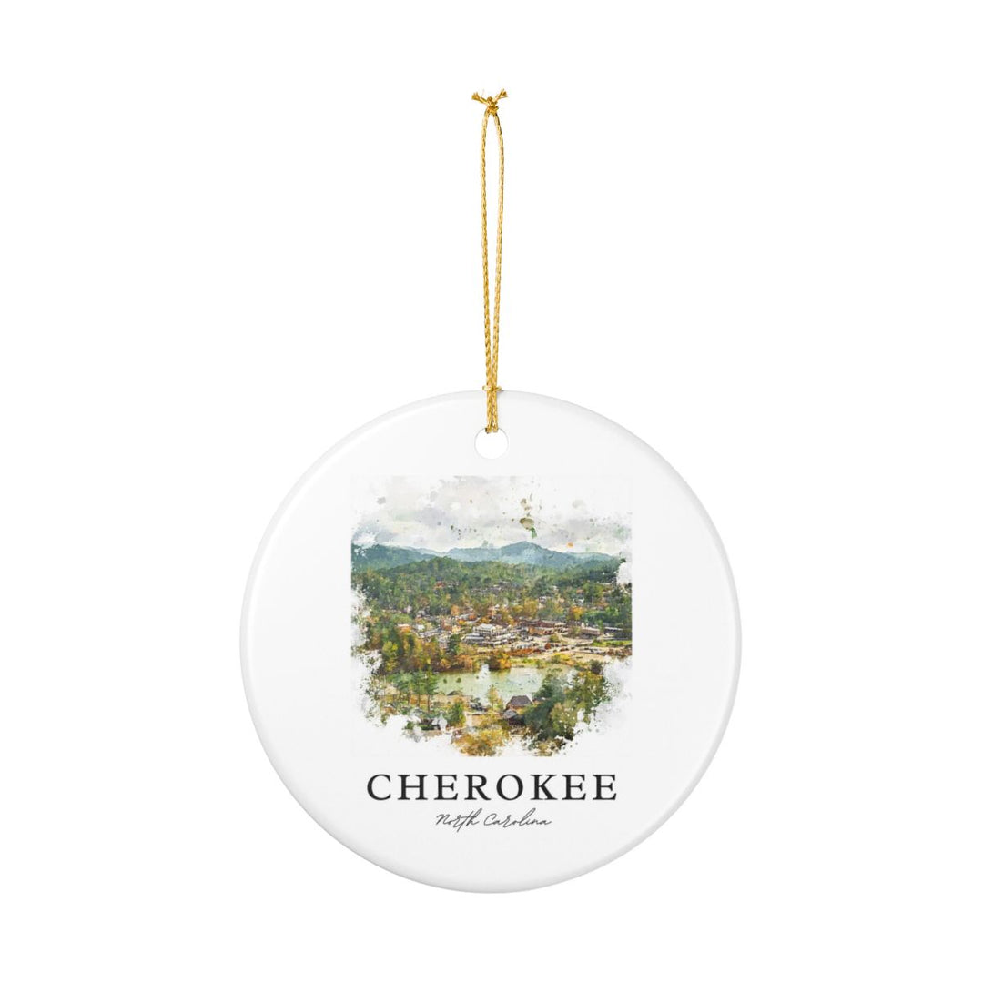 Cherokee North Carolina Ornament: Unique Cherokee Souvenir, Cherokee North Carolina Xmas Decor, and Authentic Cherokee Gift