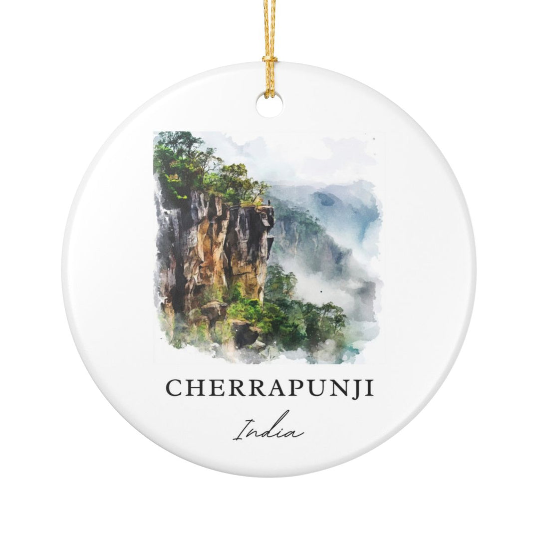 Cherrapunji India Ornament: Unique Cherrapunji Souvenir, Cherrapunji India Xmas Decor, and Authentic Cherrapunji Gift
