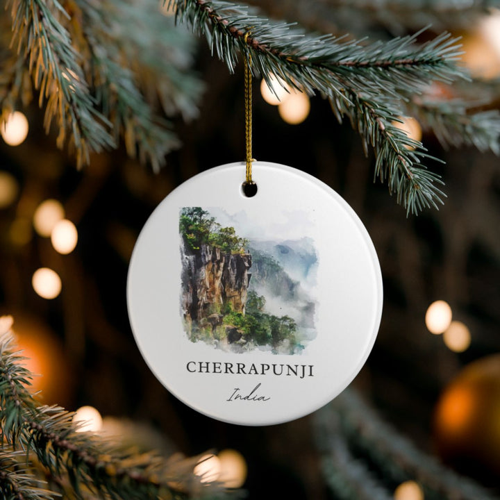 Cherrapunji India Ornament: Unique Cherrapunji Souvenir, Cherrapunji India Xmas Decor, and Authentic Cherrapunji Gift