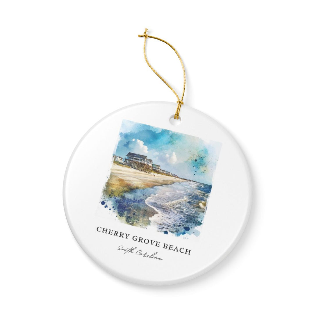 Cherry Grove Beach South Carolina Ornament | Christmas Travel Gift