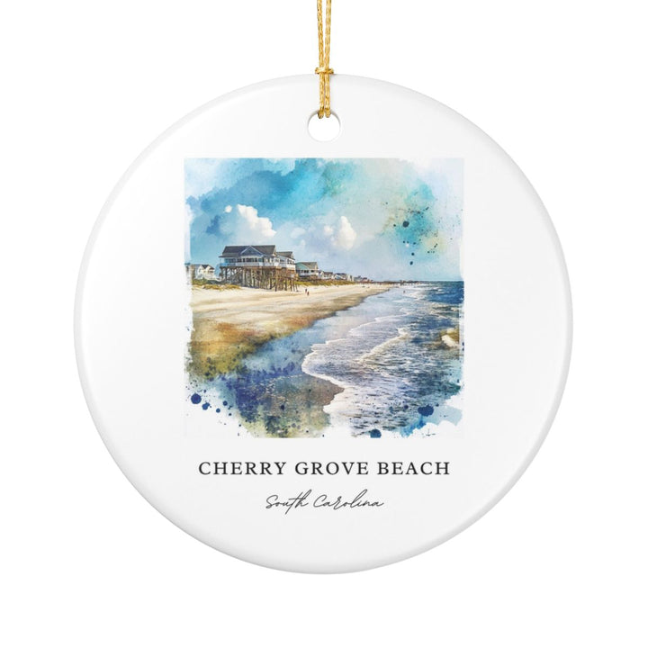 Cherry Grove Beach South Carolina Ornament | Christmas Travel Gift