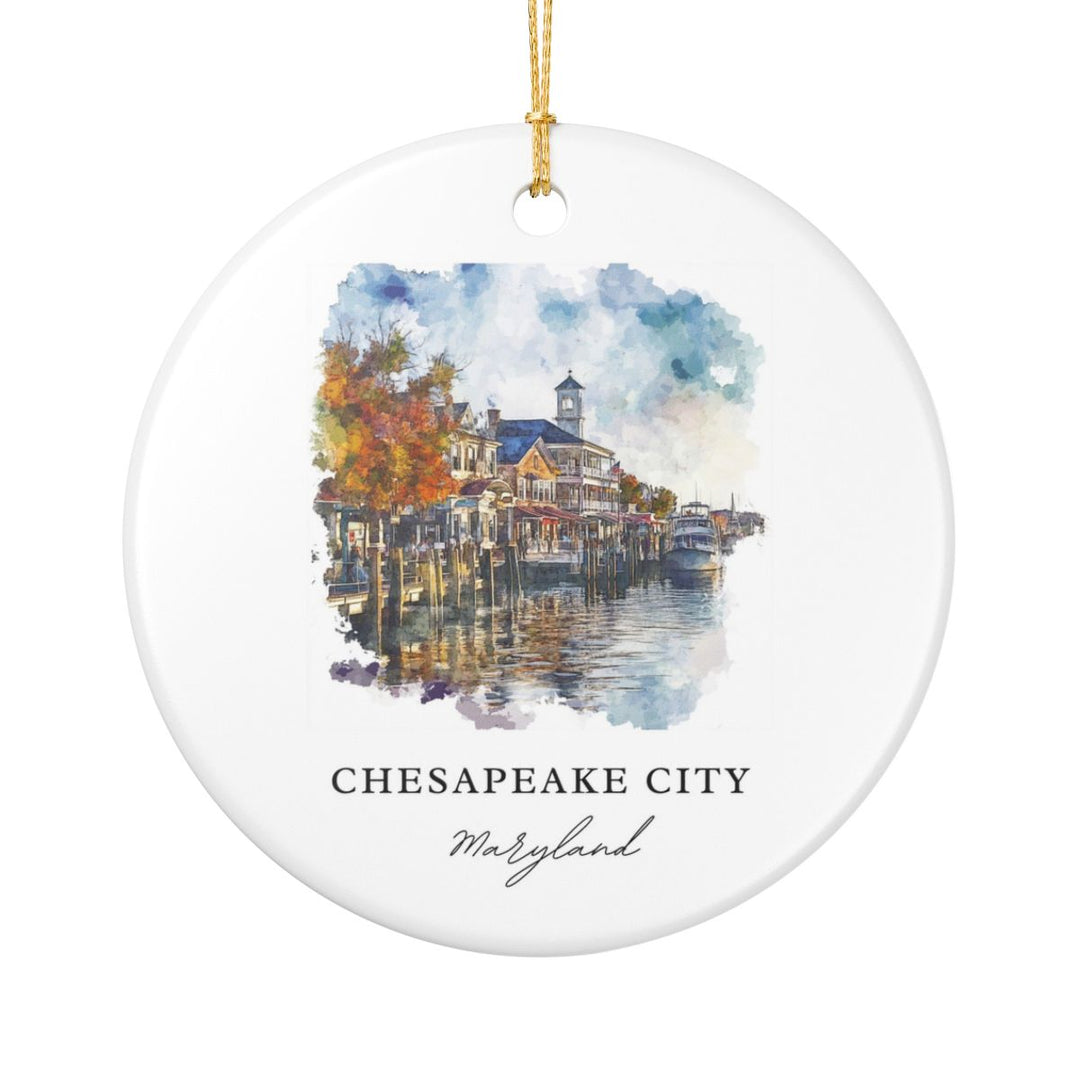 Chesapeake City Maryland Ornament: Unique Chesapeake City Maryland Souvenir, Chesapeake City Maryland Xmas Decor, and Authentic Chesapeake City Maryland Gift