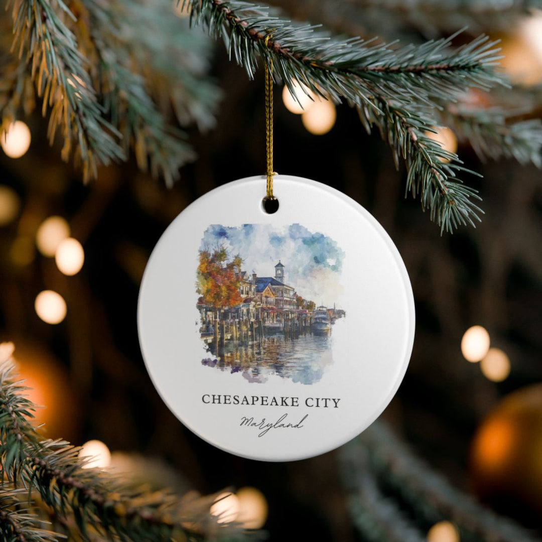 Chesapeake City Maryland Ornament: Unique Chesapeake City Maryland Souvenir, Chesapeake City Maryland Xmas Decor, and Authentic Chesapeake City Maryland Gift