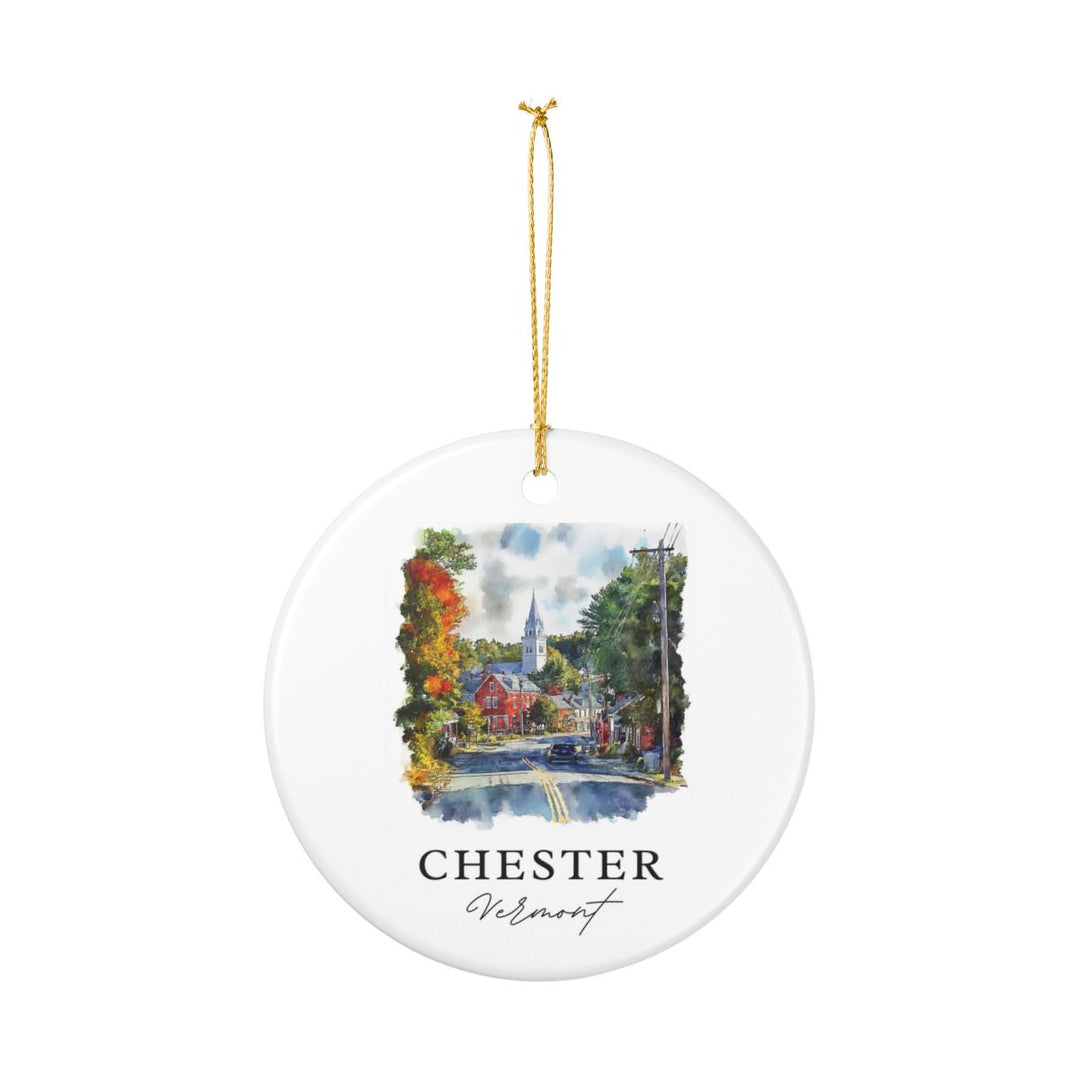 Chester Vermont Ornament: Unique Chester Souvenir, Chester Vermont Xmas Decor, and Authentic Chester Gift