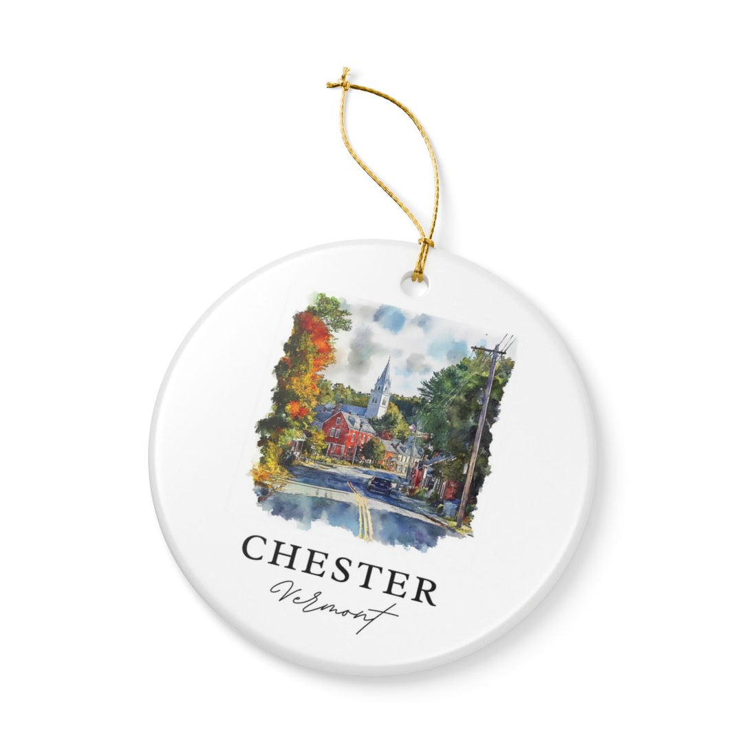 Chester Vermont Ornament: Unique Chester Souvenir, Chester Vermont Xmas Decor, and Authentic Chester Gift