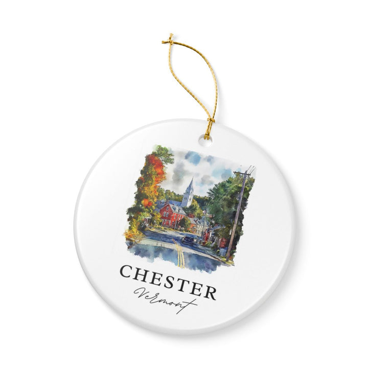 Chester Vermont Ornament: Unique Chester Souvenir, Chester Vermont Xmas Decor, and Authentic Chester Gift