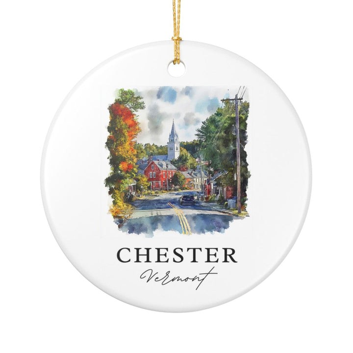 Chester Vermont Ornament: Unique Chester Souvenir, Chester Vermont Xmas Decor, and Authentic Chester Gift