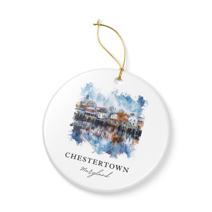 Chestertown Maryland Ornament: Unique Chestertown Souvenir, Chestertown Maryland Xmas Decor, and Authentic Chestertown Gift