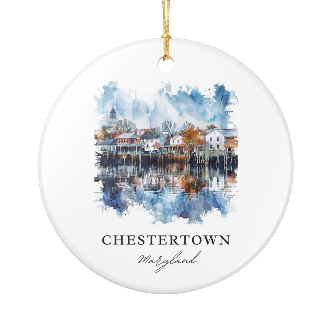 Chestertown Maryland Ornament: Unique Chestertown Souvenir, Chestertown Maryland Xmas Decor, and Authentic Chestertown Gift