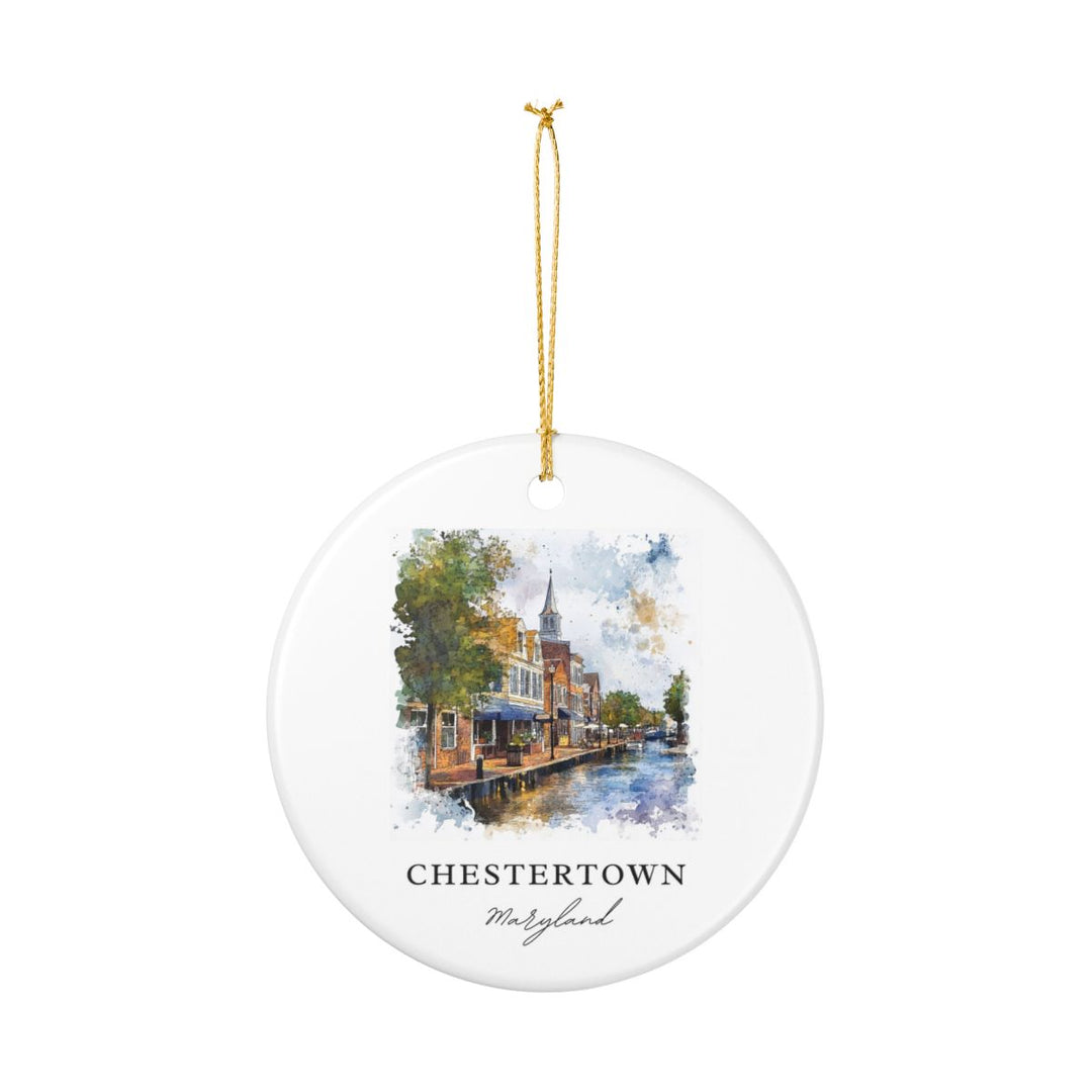 Chestertown Maryland USA Ornament: Unique Chestertown Souvenir, Chestertown Maryland Xmas Decor, and Authentic Chestertown Gift
