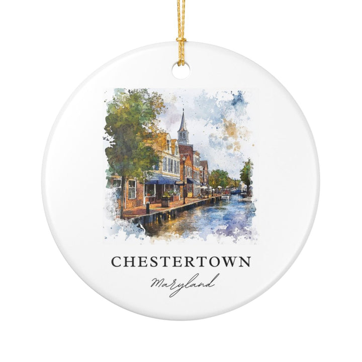 Chestertown Maryland USA Ornament: Unique Chestertown Souvenir, Chestertown Maryland Xmas Decor, and Authentic Chestertown Gift