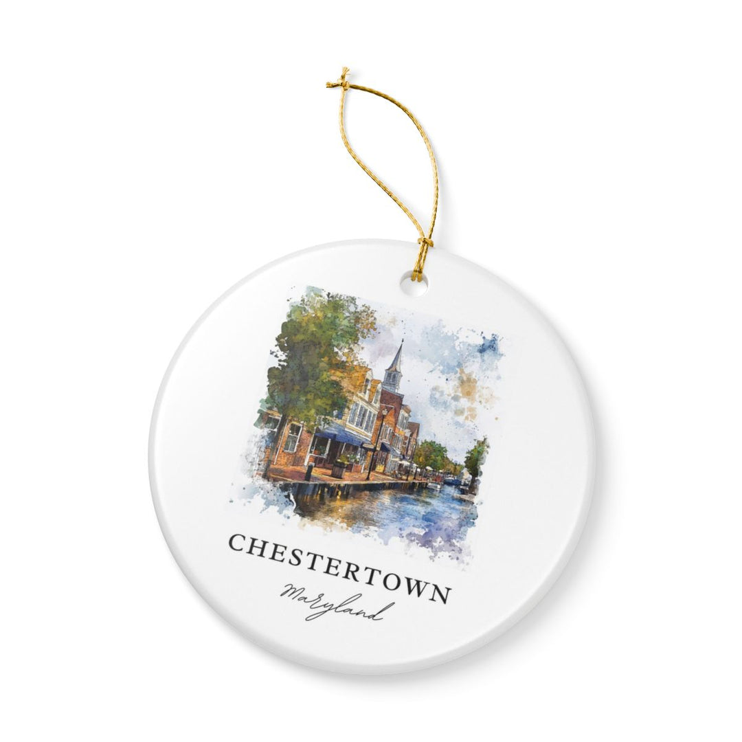 Chestertown Maryland USA Ornament: Unique Chestertown Souvenir, Chestertown Maryland Xmas Decor, and Authentic Chestertown Gift