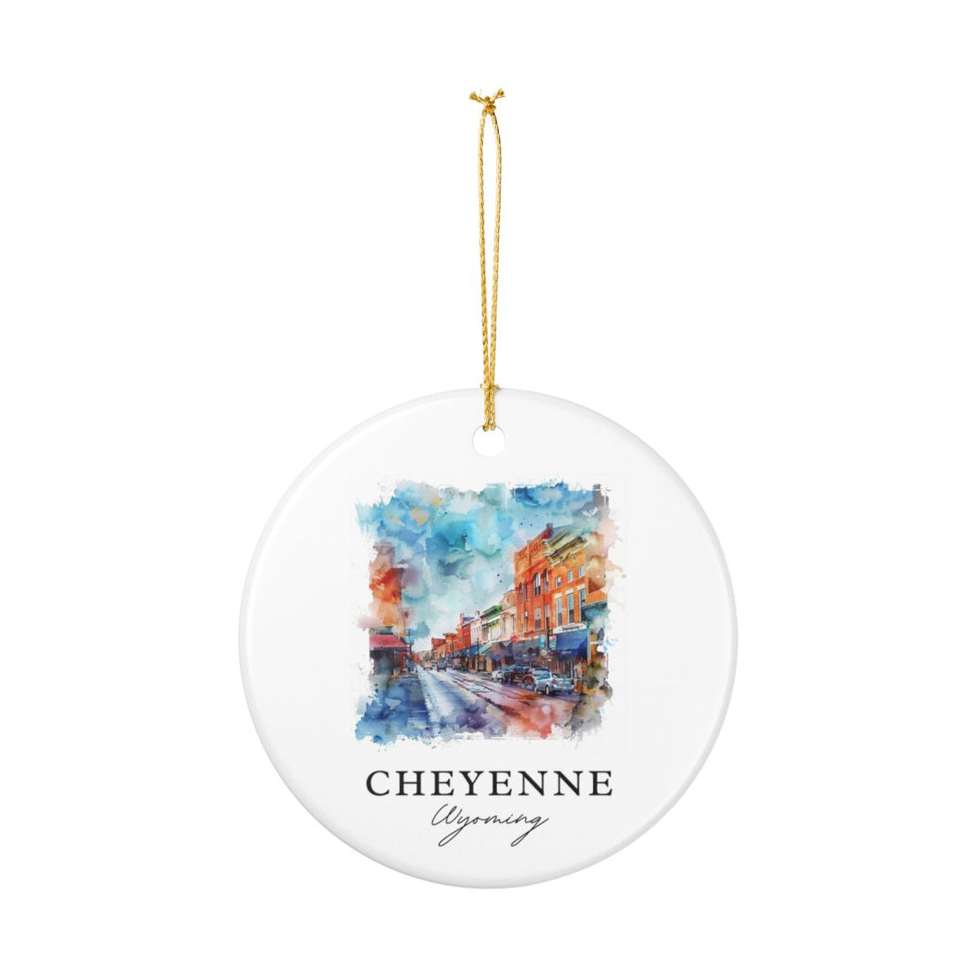 Cheyenne Wyoming Ornament: Unique Cheyenne Wyoming Souvenir, Cheyenne Wyoming Xmas Decor, and Authentic Cheyenne Wyoming Gift