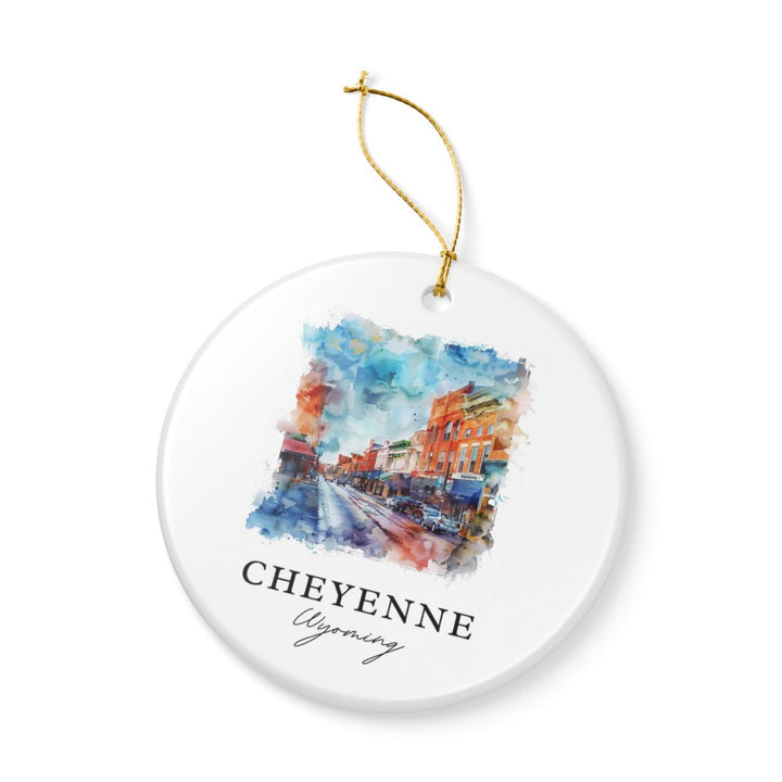 Cheyenne Wyoming Ornament: Unique Cheyenne Wyoming Souvenir, Cheyenne Wyoming Xmas Decor, and Authentic Cheyenne Wyoming Gift