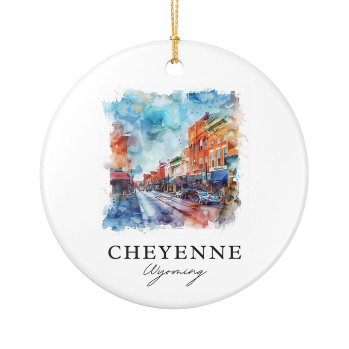 Cheyenne Wyoming Ornament: Unique Cheyenne Wyoming Souvenir, Cheyenne Wyoming Xmas Decor, and Authentic Cheyenne Wyoming Gift