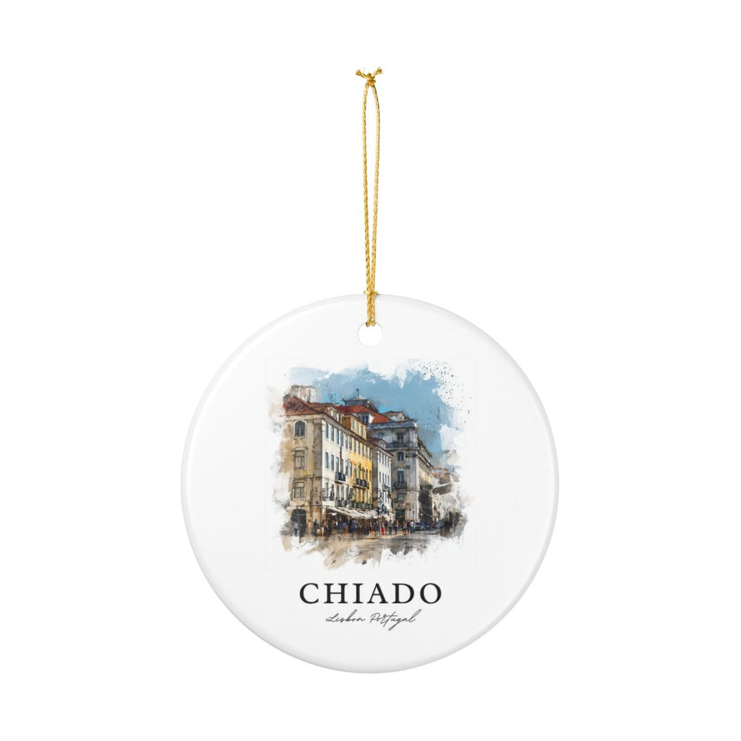 Chiado Lisbon Portugal Ornament: Unique Chiado Lisbon Souvenir, Chiado Lisbon Portugal Xmas Decor, and Authentic Chiado Lisbon Gift